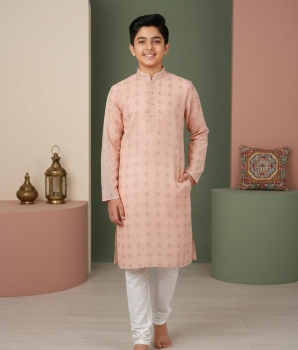 Elegant peach Kurta Pant Set