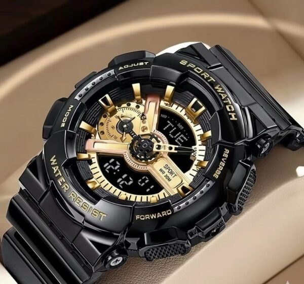 Electronic Watch Fashion Outdoor Sports Wristwatches Waterproof Dual Display Pointer Watch for Men