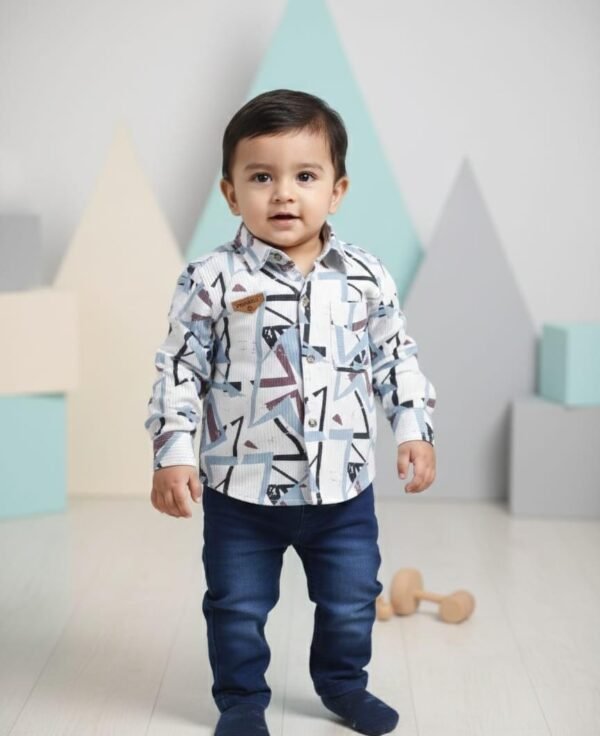 Soft Cotton Blend Pant-Shirt Set (12-18 Months)