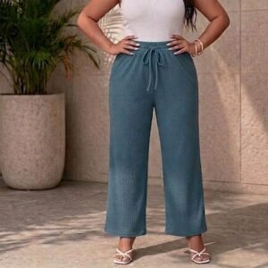 Women's Plus Size (5XL) Premium Cotton Blend Wide-Leg Palazzo